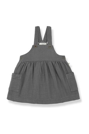 Abito salopette in cotone grigio 1+IN THE FAMILY KIDS | NURIAGREY